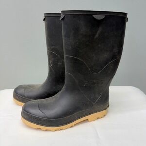 Weather Stars by Tingley Kids Black Rubber Rain Boots Size 3 Waterproof Mud Boot